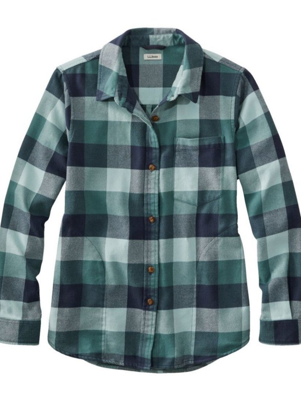 L.L. Bean soft brushed flannel shirt jacket, size 2x